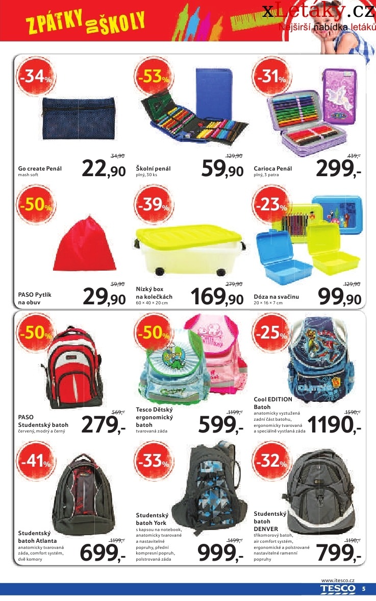 leták Tesco - zpátky do školy leták strana 1 leták Tesco - zpátky do školy leták strana 1