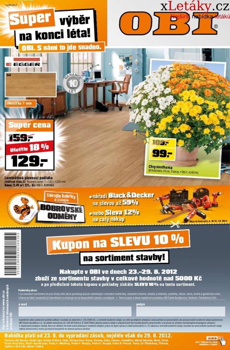 leták OBI leták strana 1 leták OBI leták strana 1