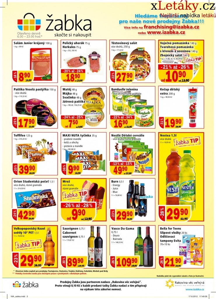 leták Žabka leták strana 1 leták Žabka leták strana 1