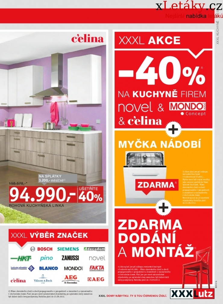 leták XXXLutz - kuchyně leták strana 1 leták XXXLutz - kuchyně leták strana 1