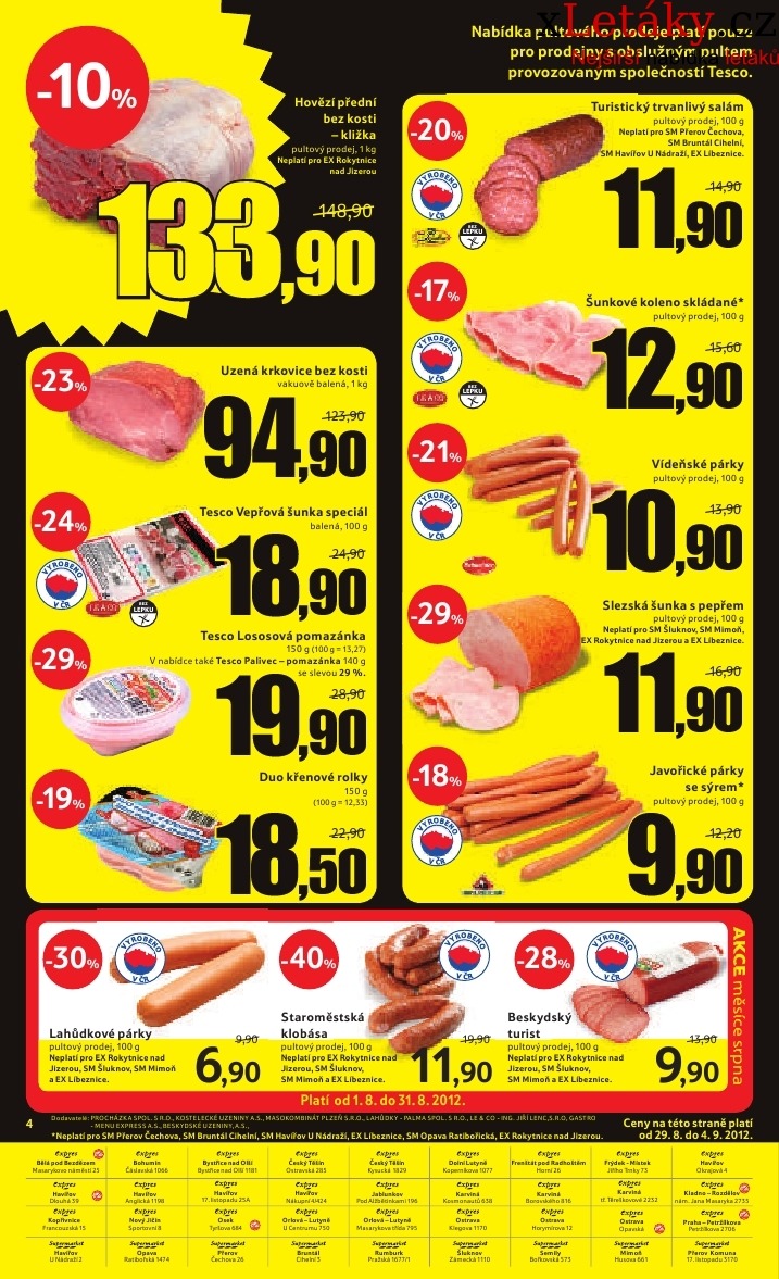 leták Tesco - expres leták strana 1 leták Tesco - expres leták strana 1
