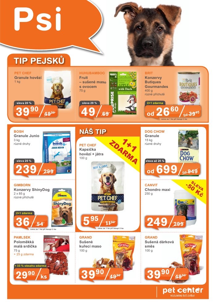 leták Pet Center strana 1 leták Pet Center strana 1