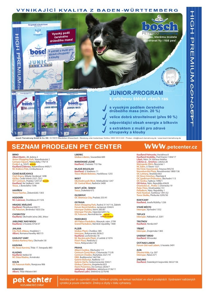 leták Pet Center strana 1 leták Pet Center strana 1
