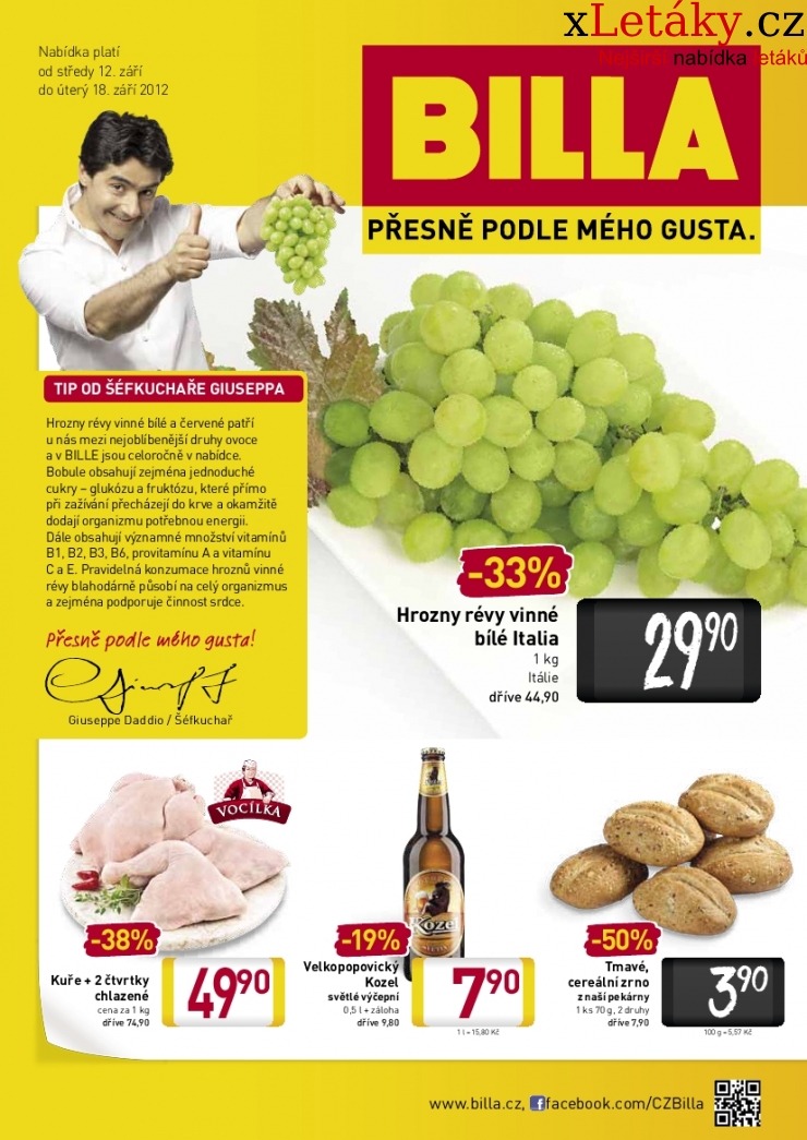 leták Billa - velký supermarket aktuální leták strana 1 leták Billa - velký supermarket aktuální leták strana 1