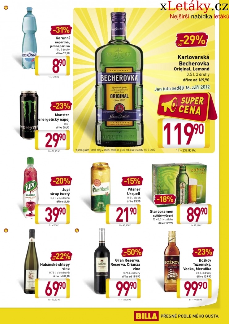 let�k Billa - velk� supermarket aktu�ln� let�k strana 1