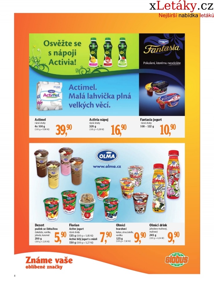 leták Globus - oblíbené značky leták strana 1 leták Globus - oblíbené značky leták strana 1