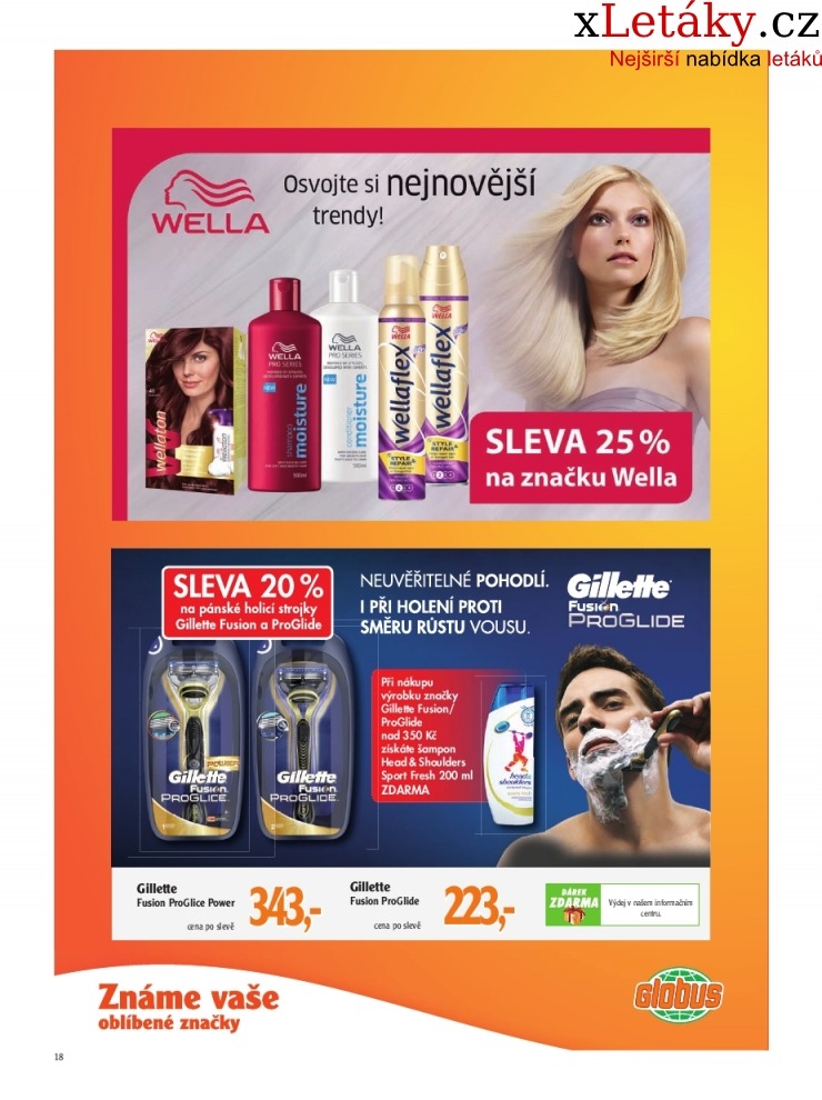 leták Globus - oblíbené značky leták strana 1 leták Globus - oblíbené značky leták strana 1