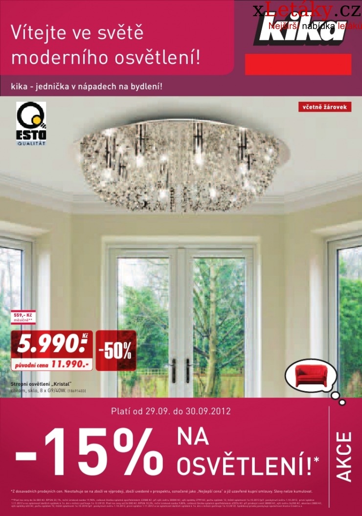leták Kika nábytek - Lampy akční leták strana 1 leták Kika nábytek - Lampy akční leták strana 1