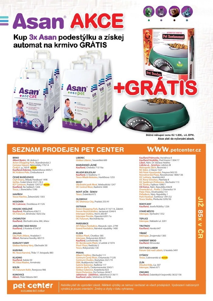 leták Pet Center strana 1 leták Pet Center strana 1