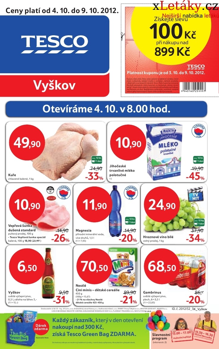 letk Tesco - hypermarket Vykov letk strana 1