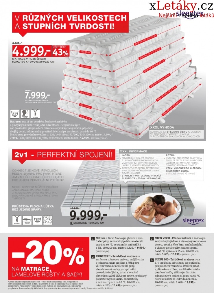 leták XXXLutz - Matrace leták strana 1 leták XXXLutz - Matrace leták strana 1