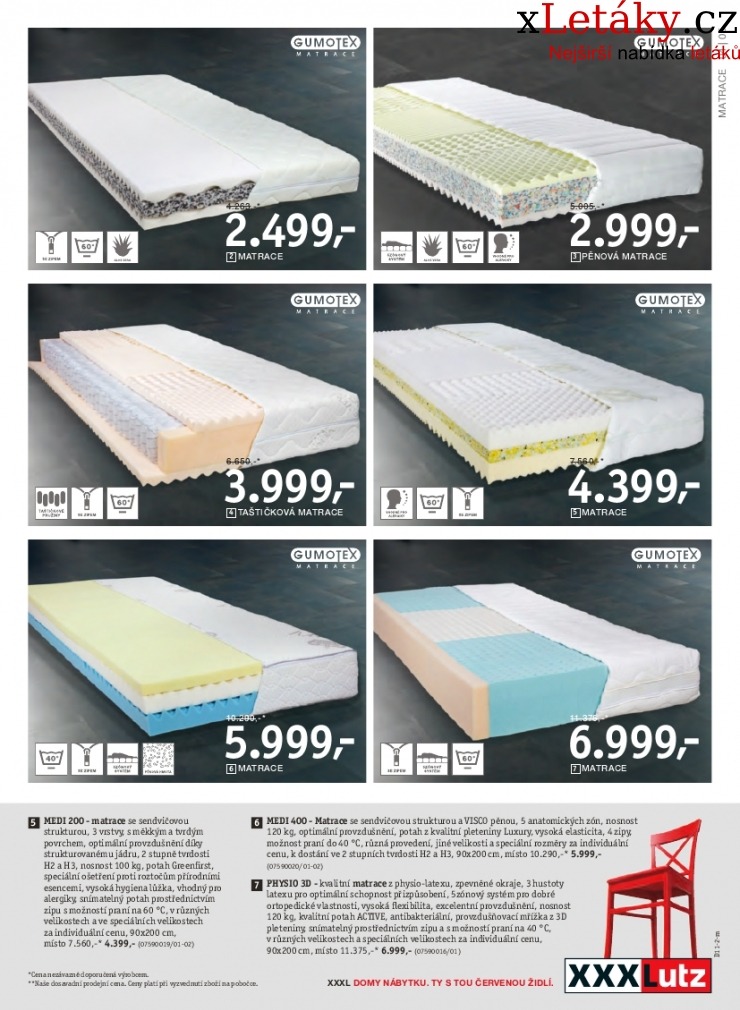 leták XXXLutz - Matrace leták strana 1 leták XXXLutz - Matrace leták strana 1