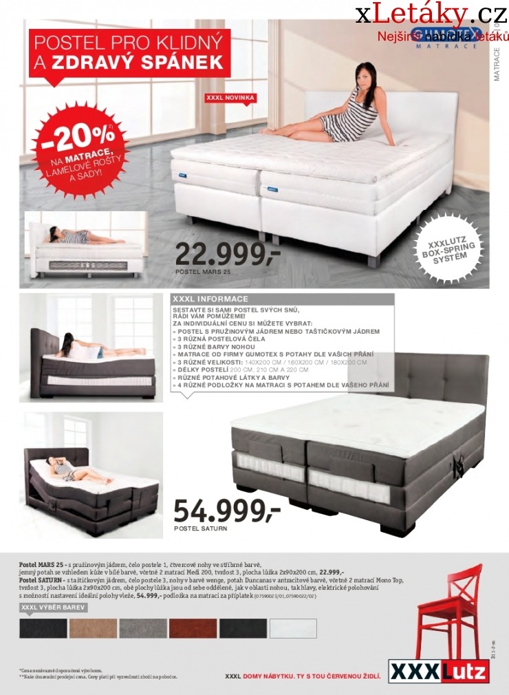 leták XXXLutz - Matrace leták strana 1 leták XXXLutz - Matrace leták strana 1