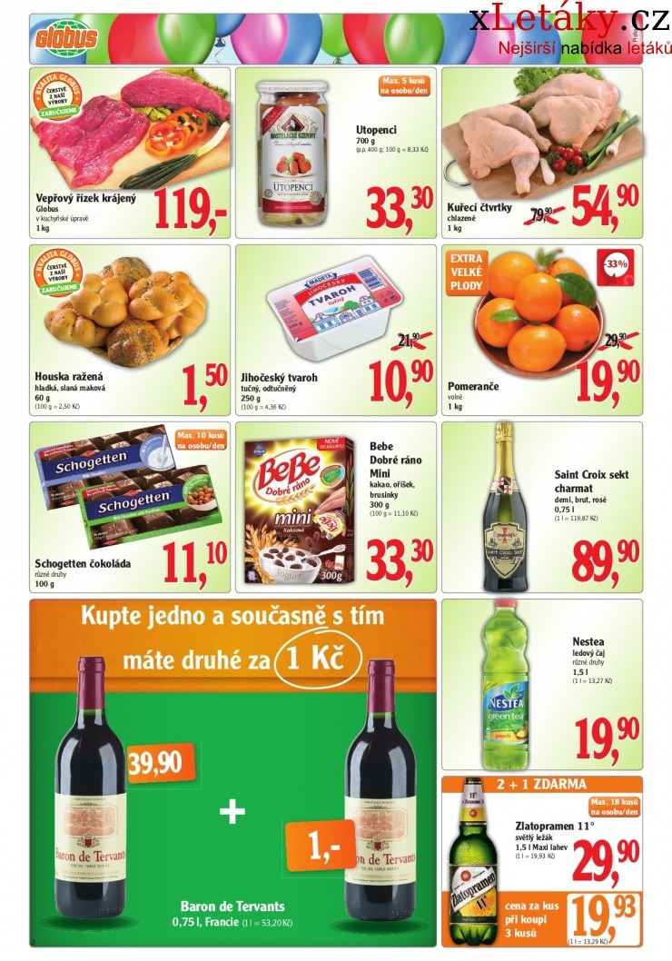 leták Globus - Zličín leták strana 1 leták Globus - Zličín leták strana 1