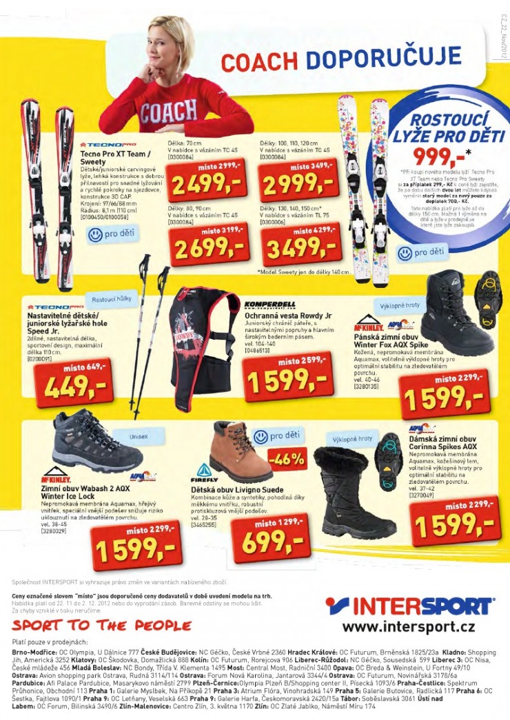 leták Intersport strana 1 leták Intersport strana 1