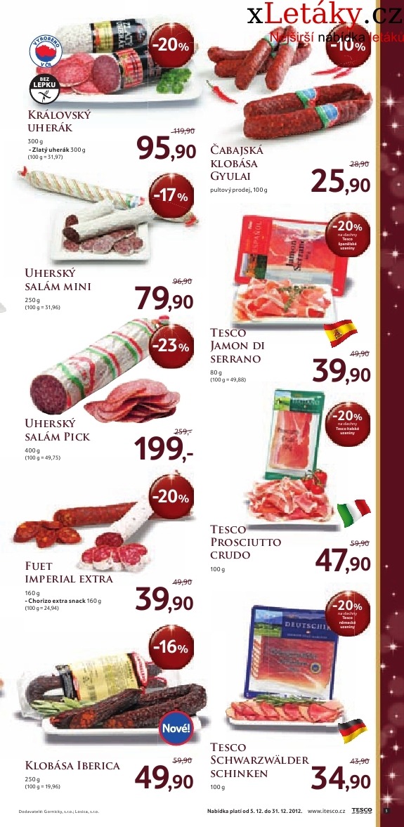 leták Tesco - delikatesy leták strana 1 leták Tesco - delikatesy leták strana 1