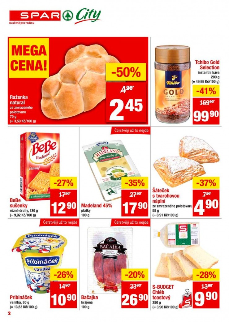 letk Interspar nabdka Spar City od 2.1.2013 strana 1