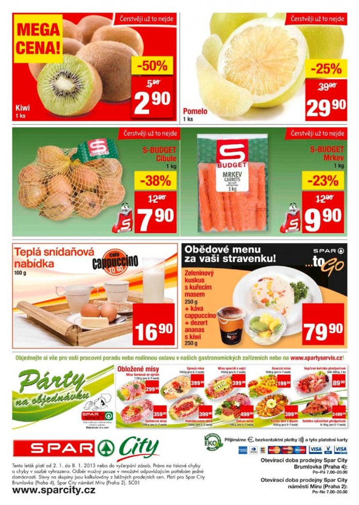 letk Interspar nabdka Spar City od 2.1.2013 strana 1