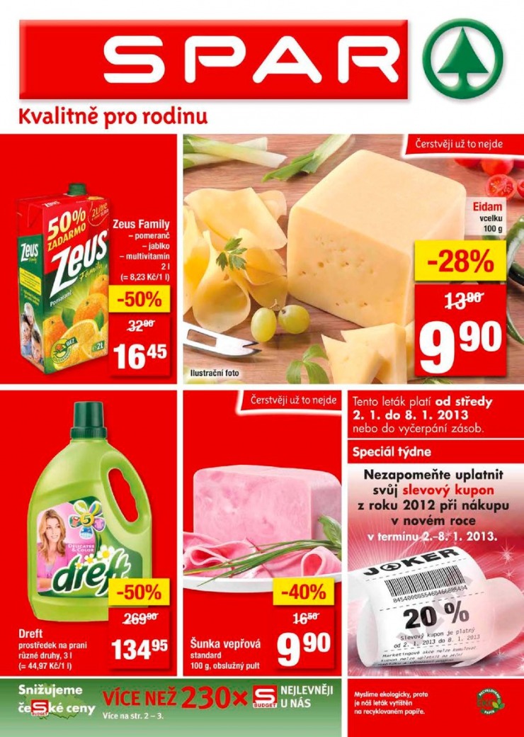 leták Interspar nabídka Spar od 2.1.2013 strana 1 leták Interspar nabídka Spar od 2.1.2013 strana 1