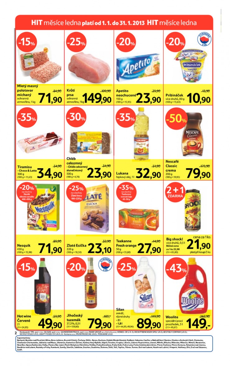 leták Tesco supermarkety od 2.1.2013 strana 1 leták Tesco supermarkety od 2.1.2013 strana 1