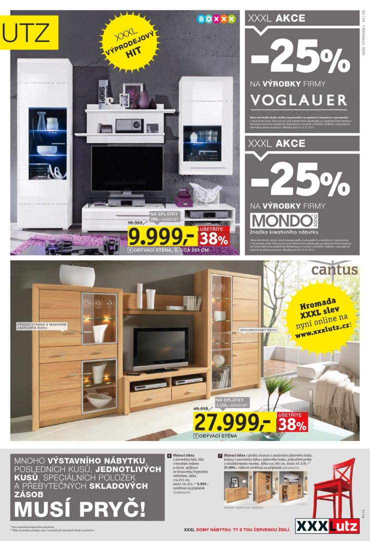 let�k XXXLutz Aktu�ln� prospekt od 31.12.2012 strana 1