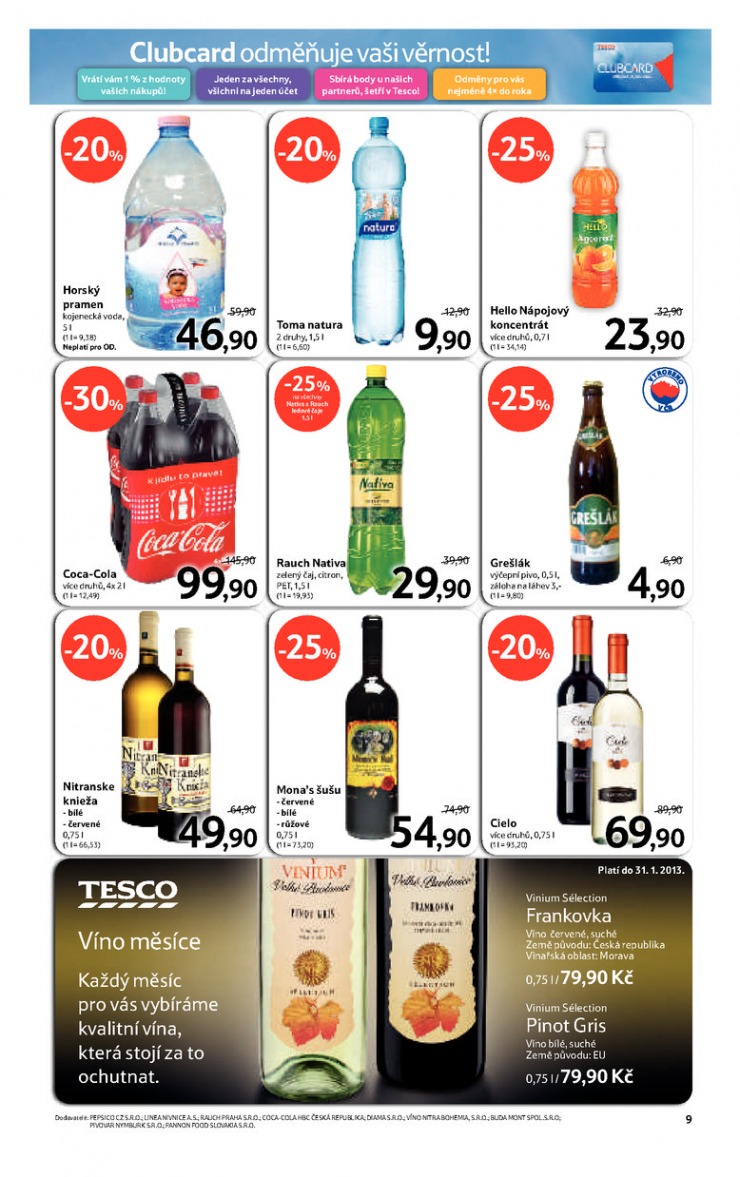leták Tesco velké hypermarkety od 9.1.2013 strana 1 leták Tesco velké hypermarkety od 9.1.2013 strana 1