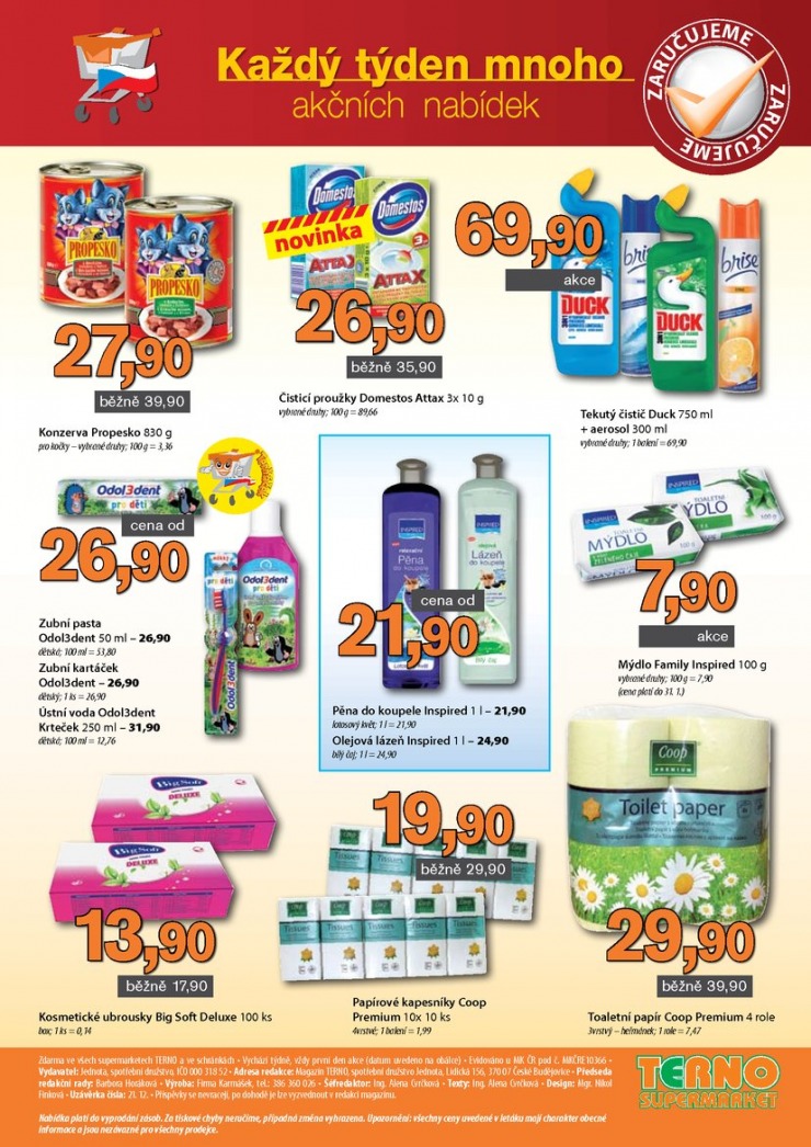 leták COOP Terno od 9.1.2013 strana 1 leták COOP Terno od 9.1.2013 strana 1