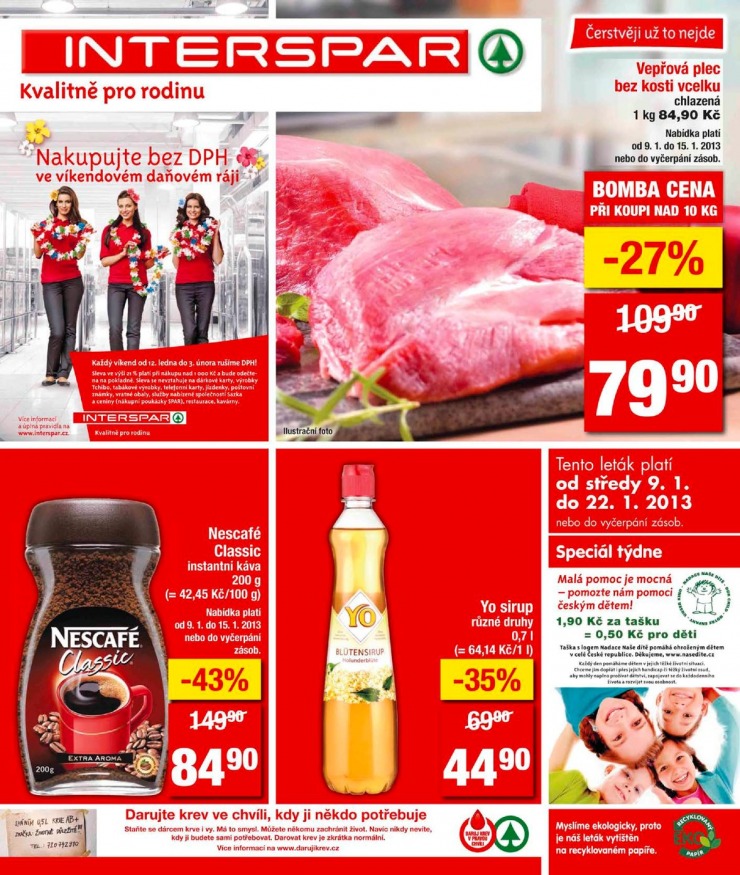 leták Interspar Akční nabídka od 9.1.2013 strana 1 leták Interspar Akční nabídka od 9.1.2013 strana 1