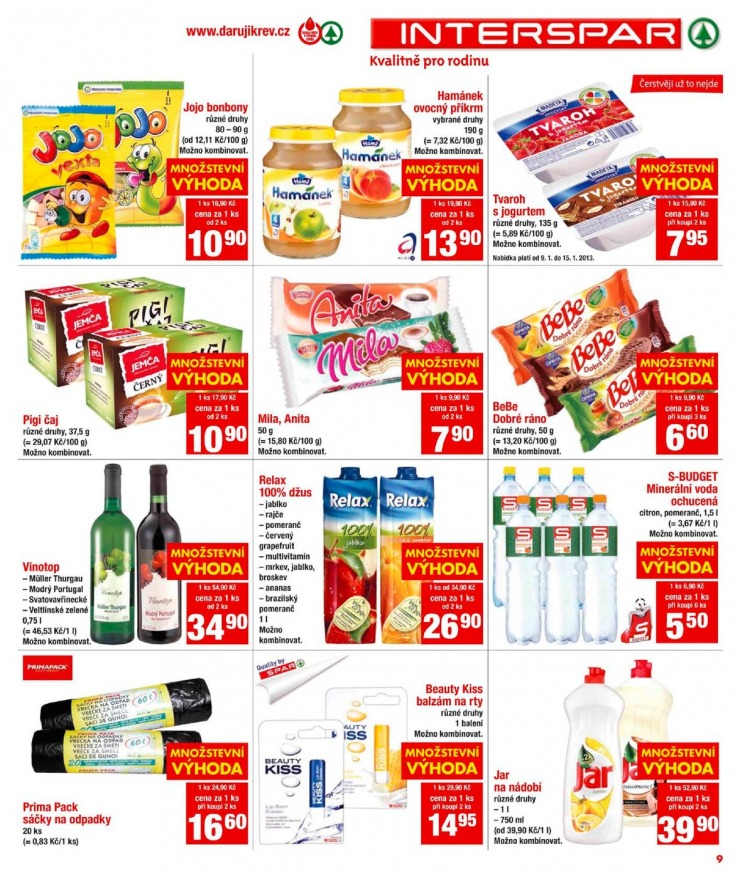 leták Interspar Akční nabídka od 9.1.2013 strana 1 leták Interspar Akční nabídka od 9.1.2013 strana 1