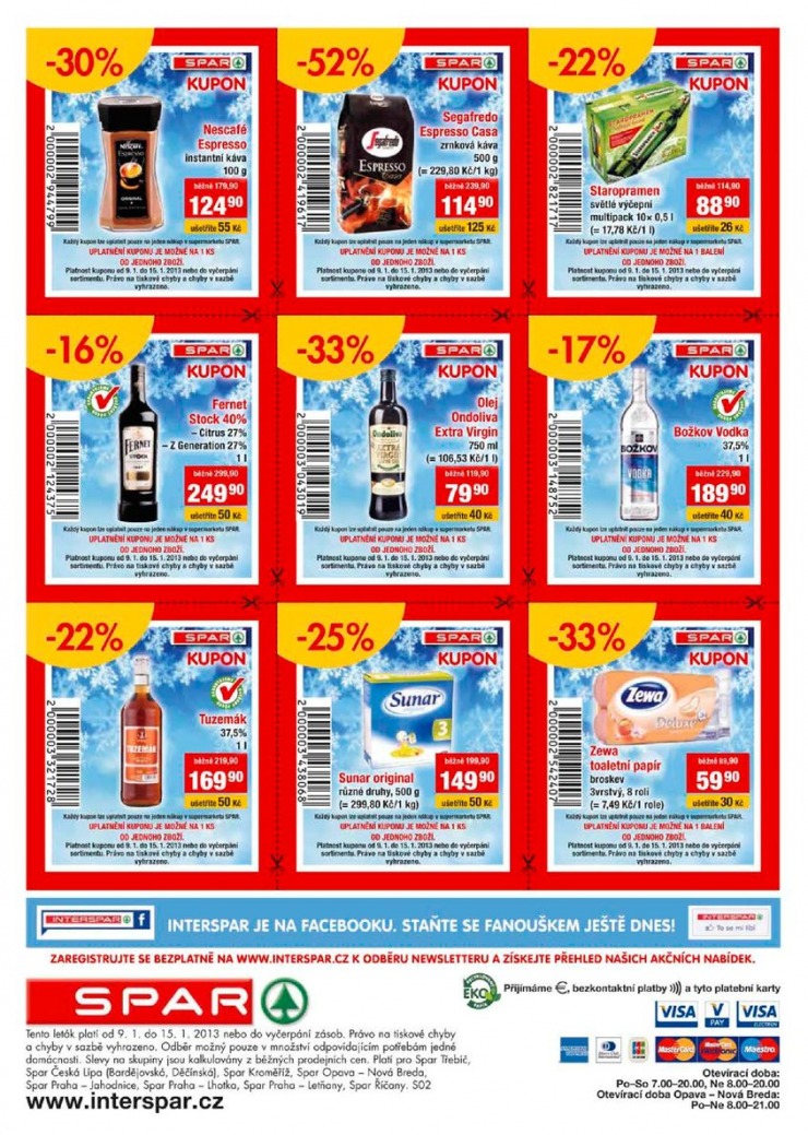 leták Interspar nabídka Spar od 9.1.2013 strana 1 leták Interspar nabídka Spar od 9.1.2013 strana 1