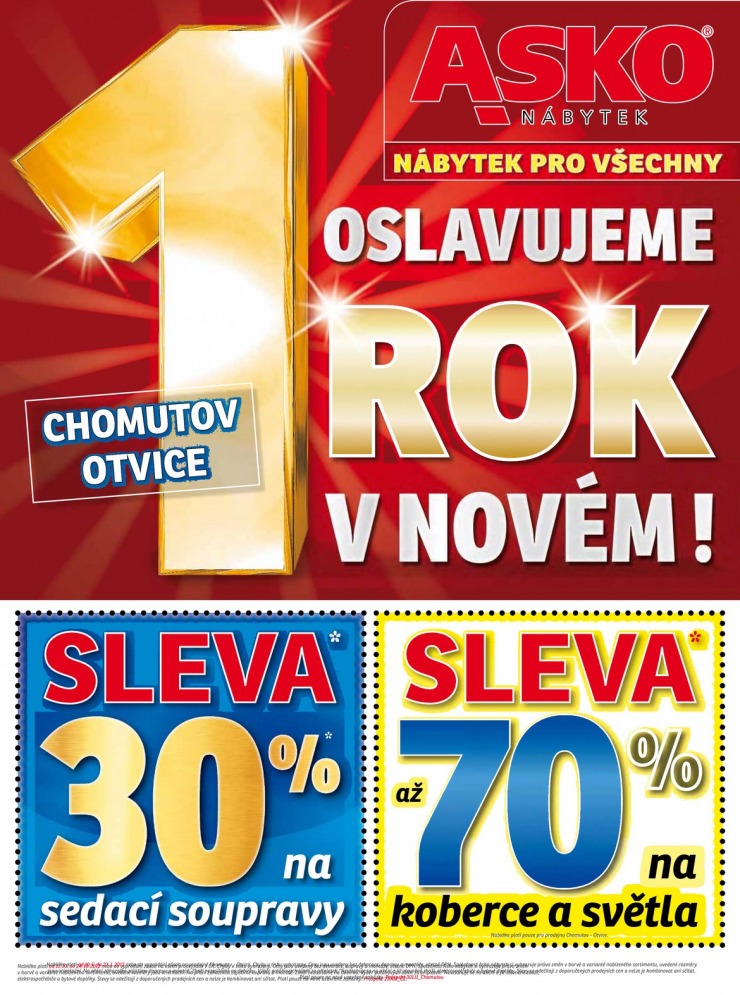 letk Asko nbytek Katalog pro poboku v Chomutov od 10.1.2013 strana 1