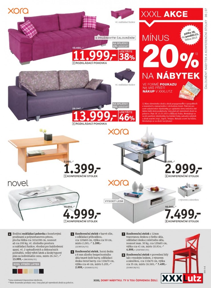 let�k XXXLutz Aktu�ln� prospekt od 18.1.2013 strana 1