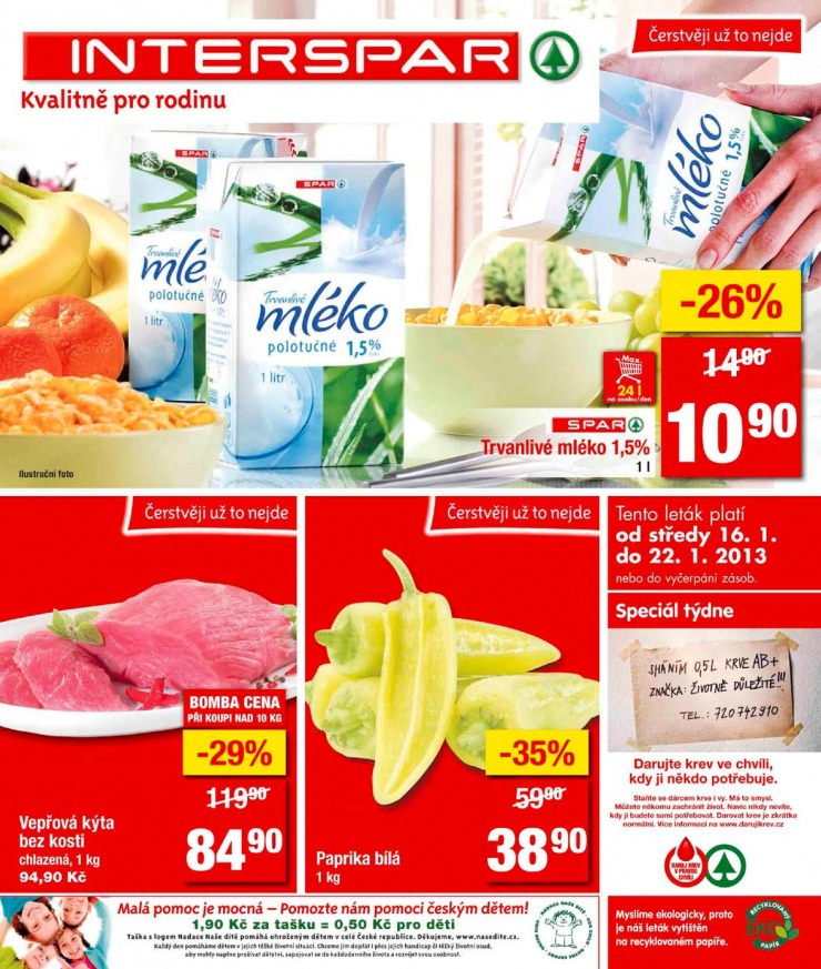 leták Interspar Akční nabídka od 16.1.2013 strana 1 leták Interspar Akční nabídka od 16.1.2013 strana 1