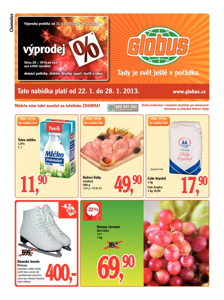 leták Globus Naše noviny od 22.1.2013 strana 1