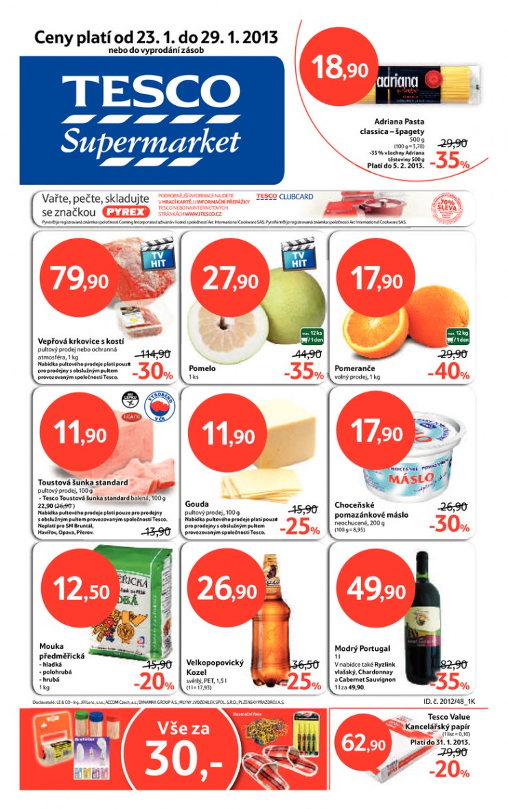 letk Tesco supermarkety od 23.1.2013 strana 1