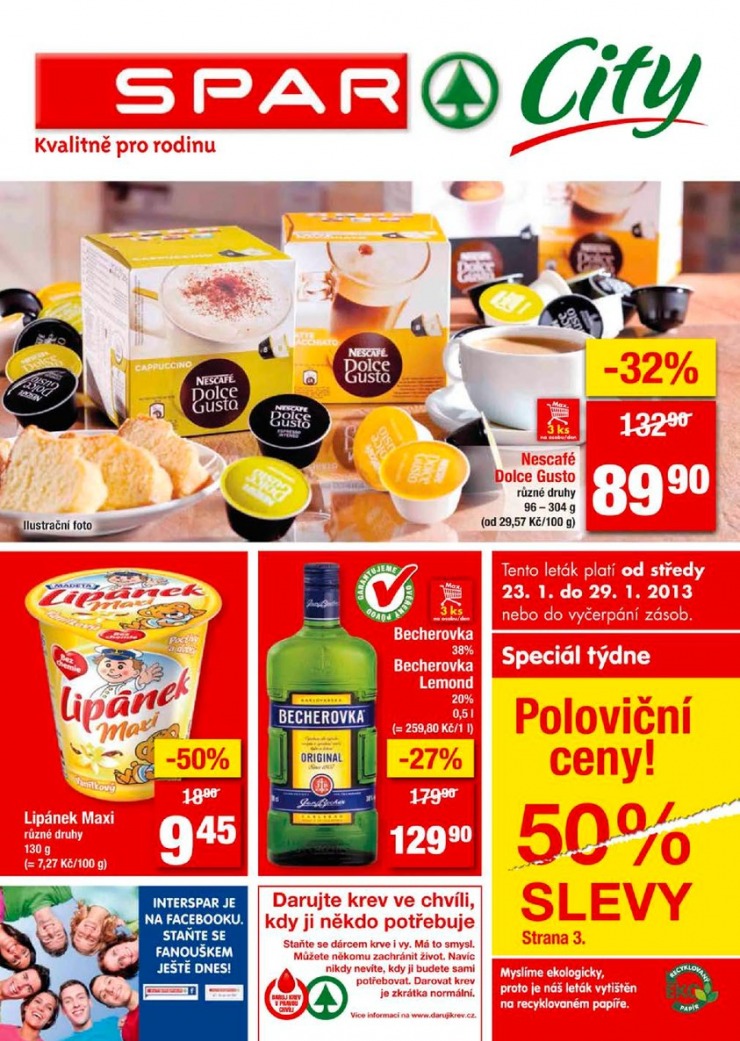 letk Interspar nabdka Spar City od 23.1.2013 strana 1