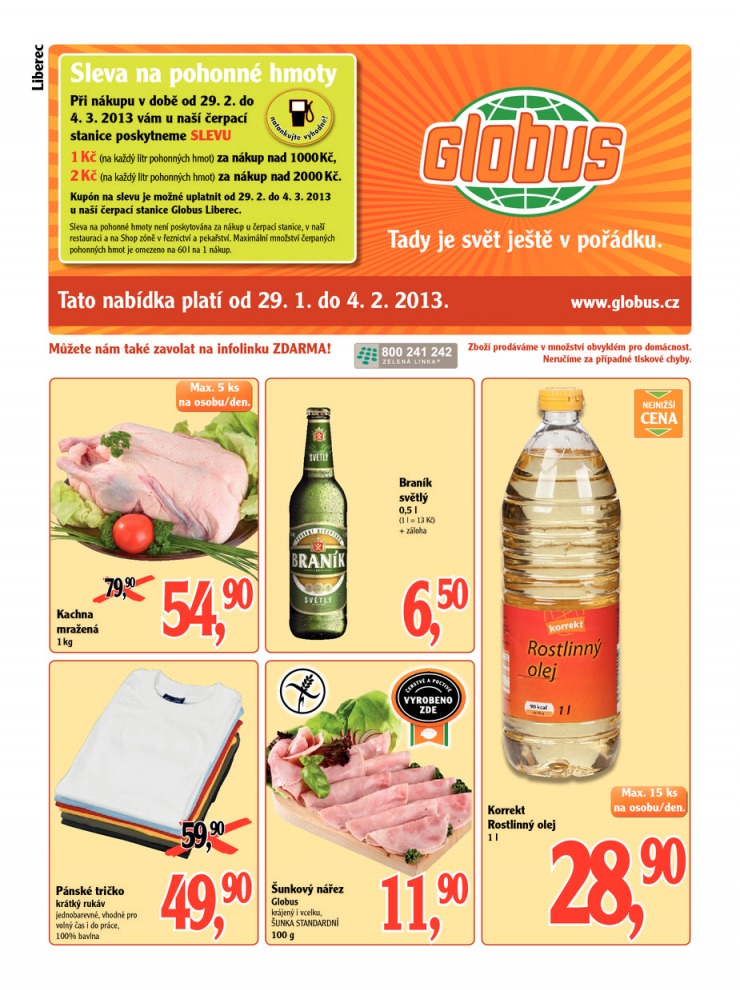 leták Globus Naše noviny od 29.1.2013 strana 1 leták Globus Naše noviny od 29.1.2013 strana 1