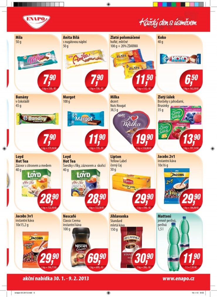 leták Enapo Akční leták od 30.1.2013 strana 1 leták Enapo Akční leták od 30.1.2013 strana 1
