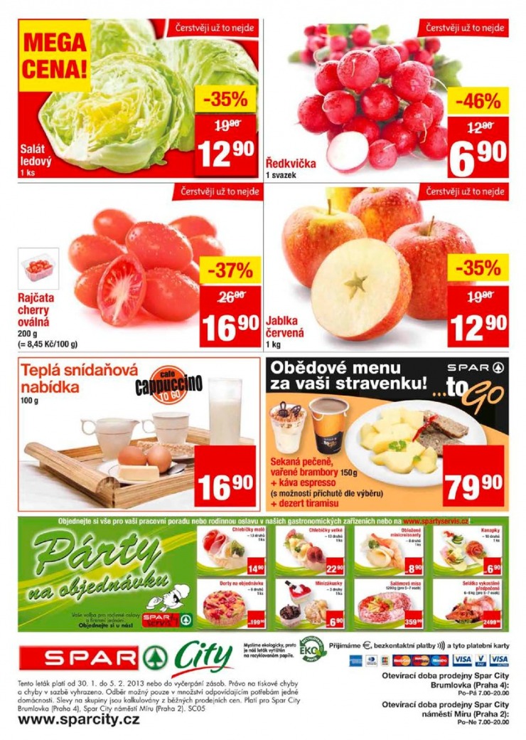 letk Interspar nabdka Spar City od 30.1.2013 strana 1