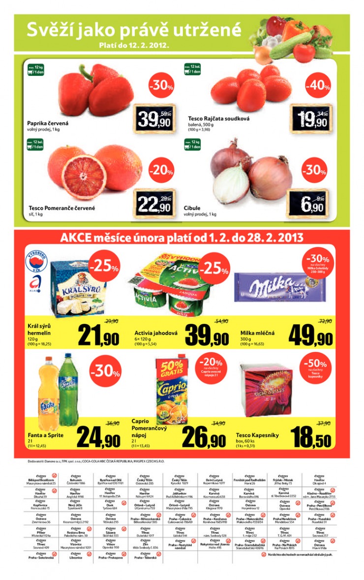 leták Tesco Expres obchody od 6.2.2013 strana 1 leták Tesco Expres obchody od 6.2.2013 strana 1