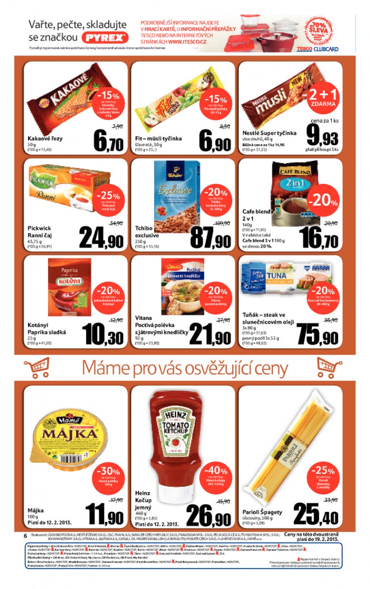 leták Tesco velké hypermarkety od 6.2.2013 strana 1 leták Tesco velké hypermarkety od 6.2.2013 strana 1