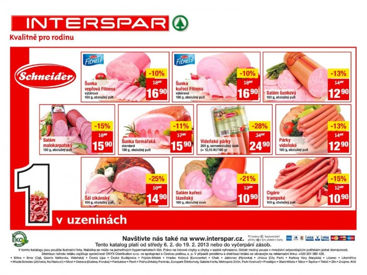 leták Interspar Dodavatelský katalog od 6.2.2013 strana 1 leták Interspar Dodavatelský katalog od 6.2.2013 strana 1