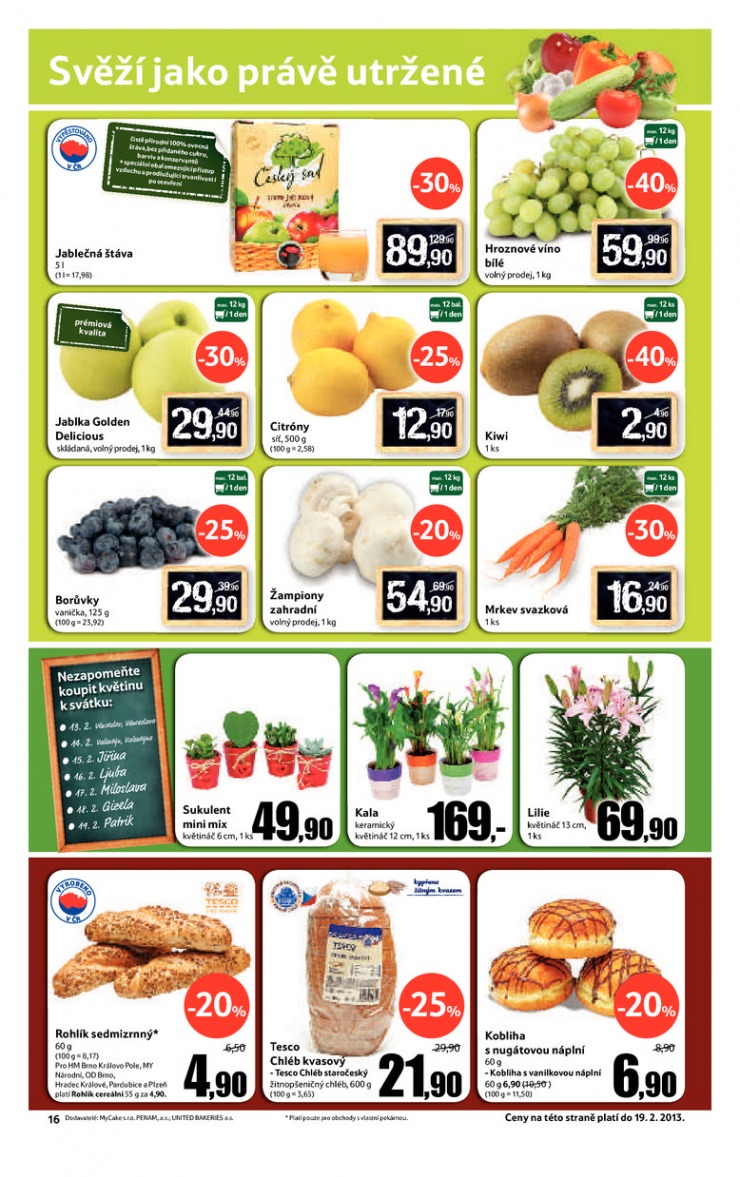 leták Tesco velké hypermarkety od 13.2.2013 strana 1 leták Tesco velké hypermarkety od 13.2.2013 strana 1
