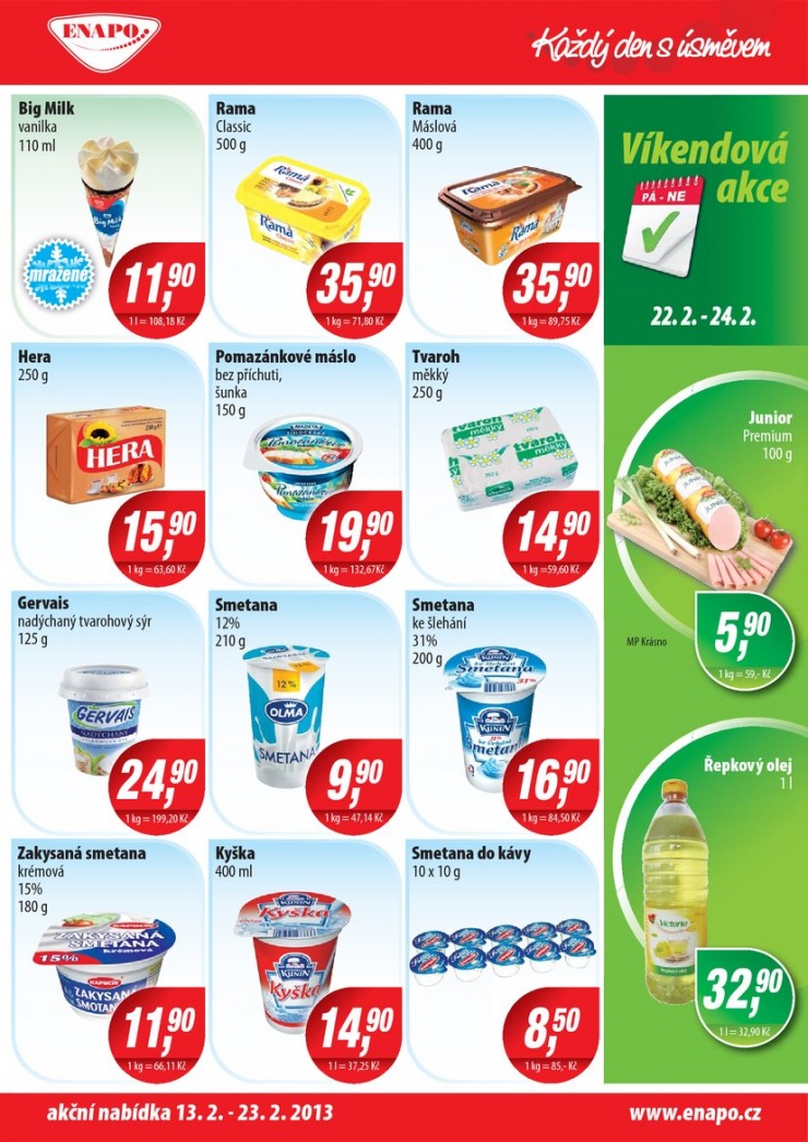 leták Enapo Akční leták od 13.2.2013 strana 1 leták Enapo Akční leták od 13.2.2013 strana 1