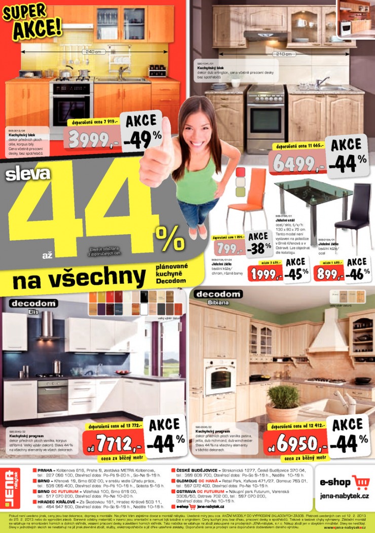 leták Jena nábytek Aktuální leták od 12.2.2013 strana 1 leták Jena nábytek Aktuální leták od 12.2.2013 strana 1