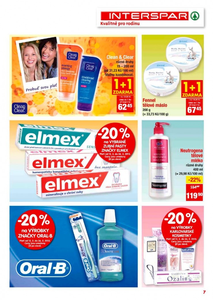 letk Interspar kosmetika od 13.2.2013 strana 1
