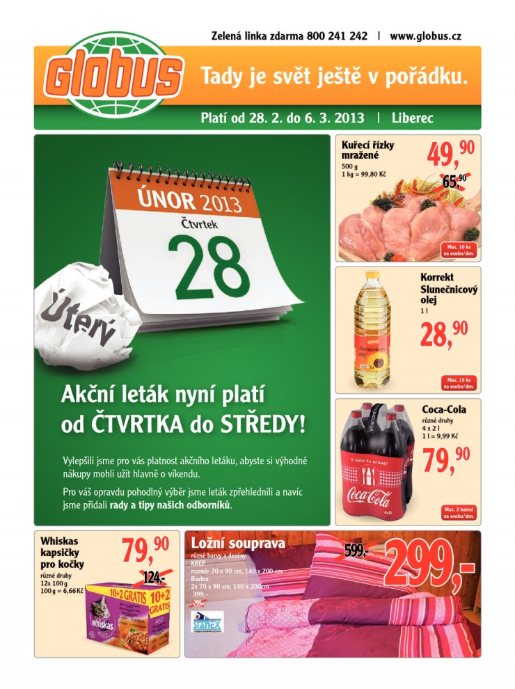leták Globus Naše noviny od 28.2.2013 strana 1 leták Globus Naše noviny od 28.2.2013 strana 1