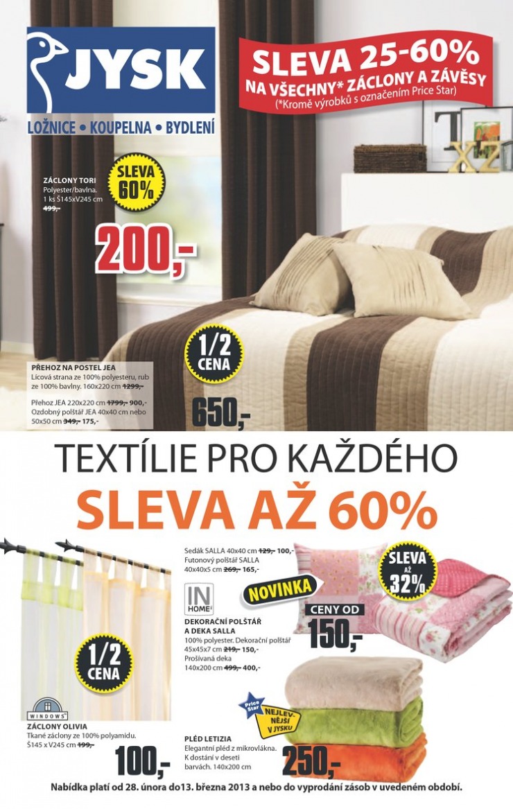 letk Jysk Nabdka tdne od 28.2.2013 strana 1