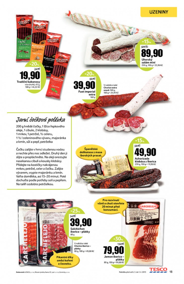 let�k Tesco Jarn� katalog velk� hypermarkety od 6.3.2013 strana 1