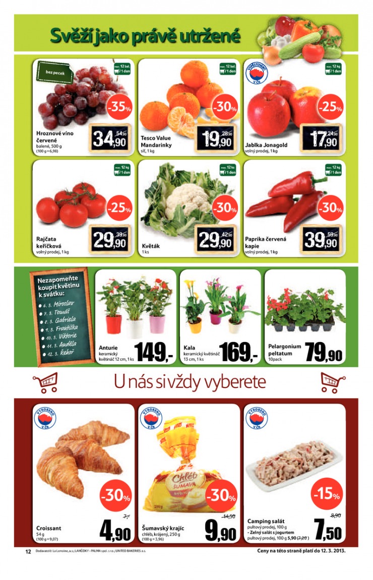 leták Tesco malé hypermarkety od 6.3.2013 strana 1 leták Tesco malé hypermarkety od 6.3.2013 strana 1